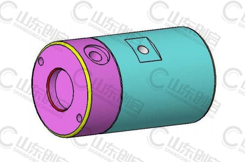 Y2X3型通水两通路旋转接头三维立体图