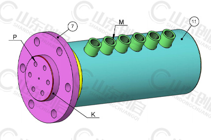 Y6型六通路液压旋转接头零件名称