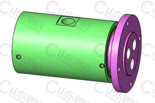 Y3X15M型通气三通路旋转接头三维立体图