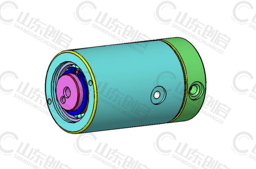 Y3X3A型通气三通路旋转接头三维立体图