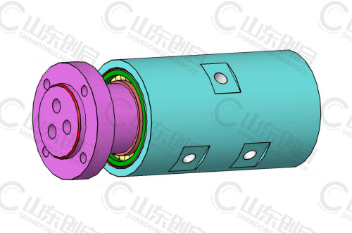 Y3X6A型通气三通路旋转接头三维立体图