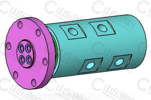 Y4X10B型四通路液压旋转接头三维立体图