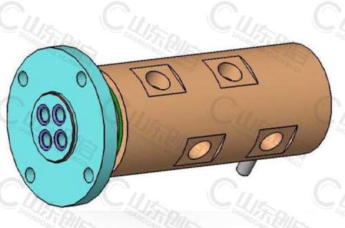 Y4X12A2型四通路液压旋转接头三维立体图