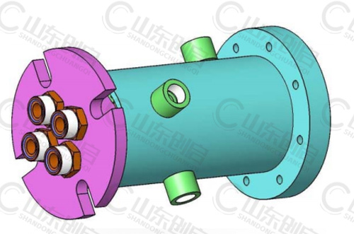 Y4X20B型四通路液压旋转接头三维立体图