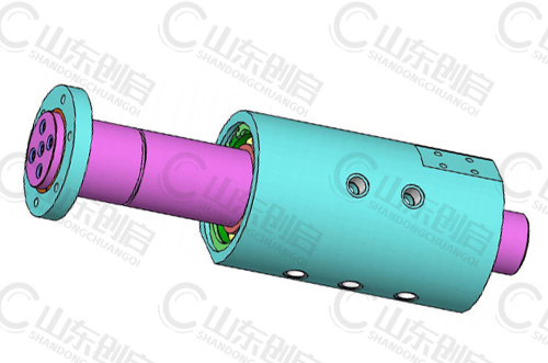 Y5X6A型五通路通气旋转接头三维立体图