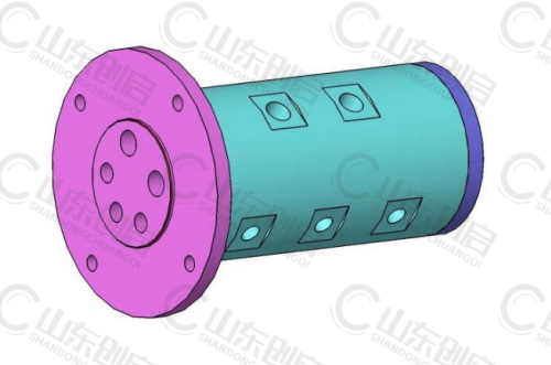Y5X20型五通路通气旋转接头三维立体图